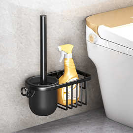 厨房卫生利器 A1马桶刷与置物架的巧妙搭配